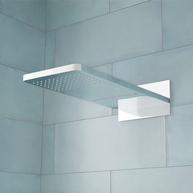 Chrome Square Rainfall Shower System with Handheld