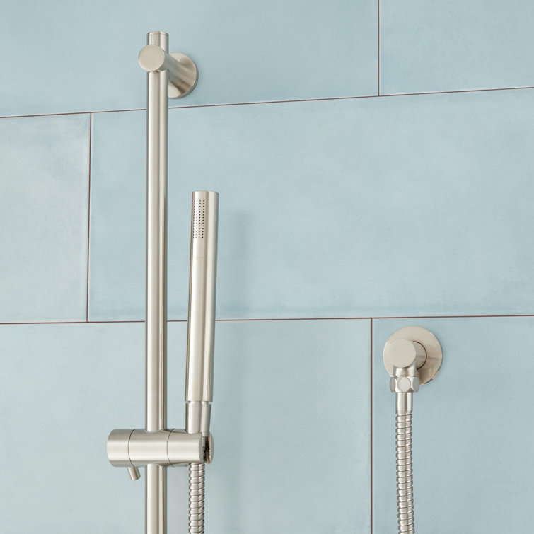 Brushed Nickel Adjustable Rainfall Shower System with Handheld