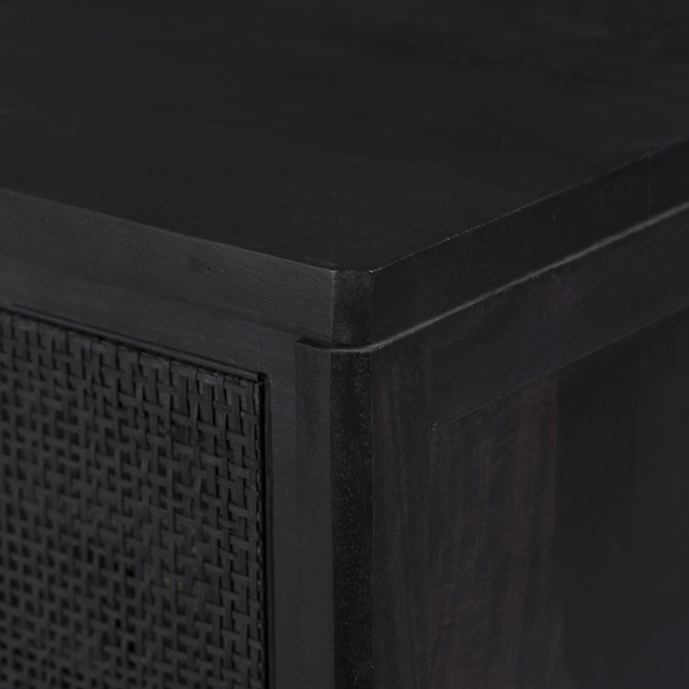 Black Coastal 9-Drawer Cane Front Dresser