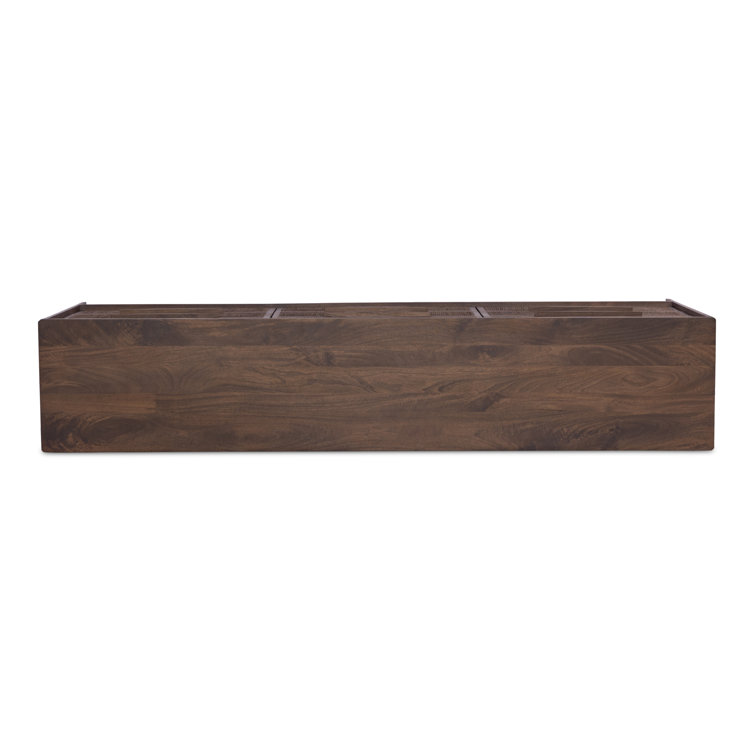Brown Wash Coastal 9-Drawer Dresser with Cane Front