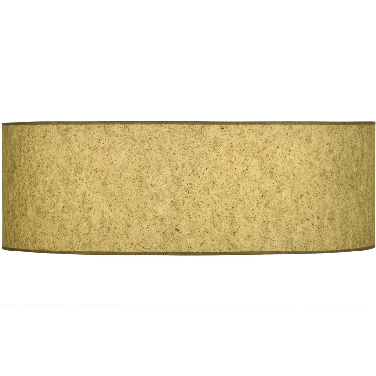 Sage Textrene and Natural Aluminum Drum LED Flush Mount