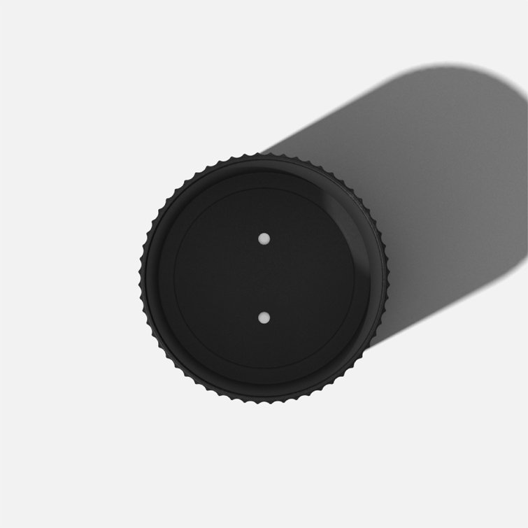 Veradek Mason 16" Black Plastic-Stone Round Outdoor Planter