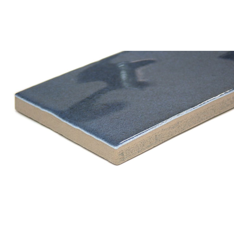 Azul Glossy Blue Porcelain Wall Tile 3 in. x 8 in.