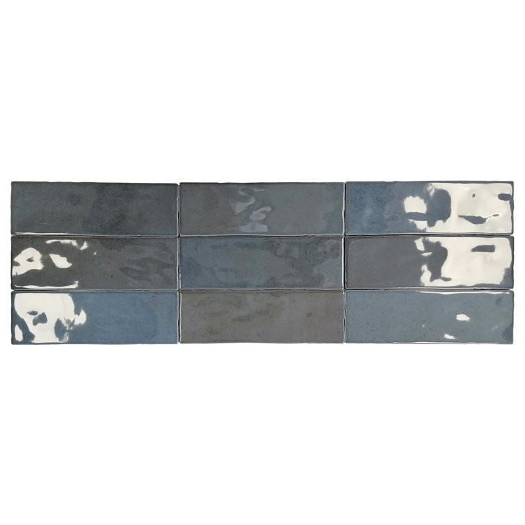 Azul Glossy Blue Porcelain Wall Tile 3 in. x 8 in.
