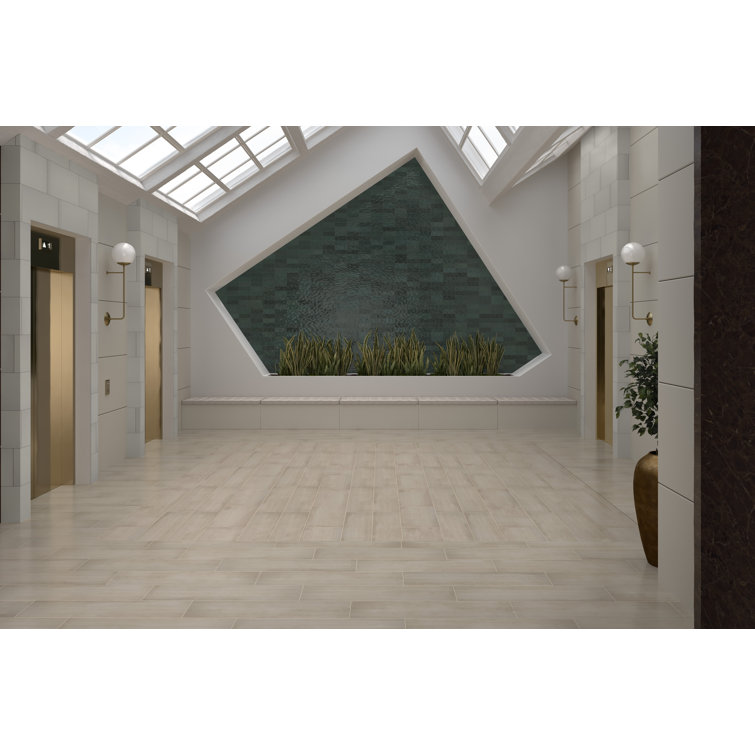 Verde 3x8 Glossy Porcelain Brick Look Wall Tile