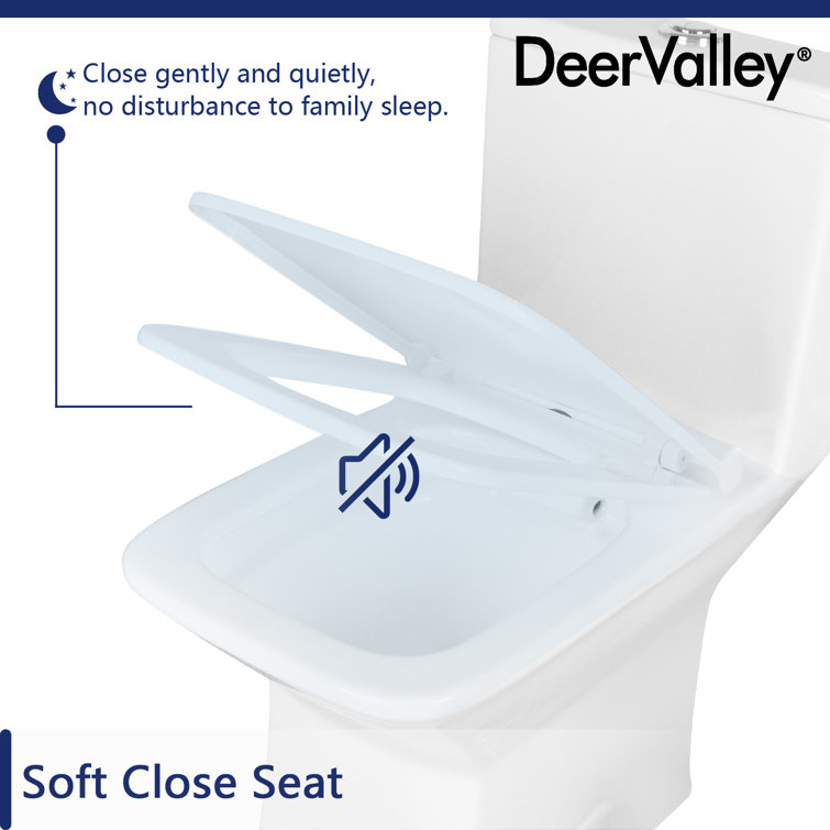 Ace White Ceramic Dual-Flush Elongated One-Piece Toilet