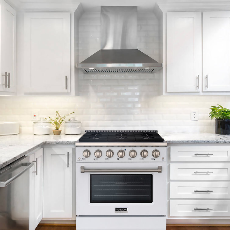 Akicon AK-JK36A1-WS Akicon 36" 5.2 Cubic Feet Smart Natural Gas Range with 6 Burners