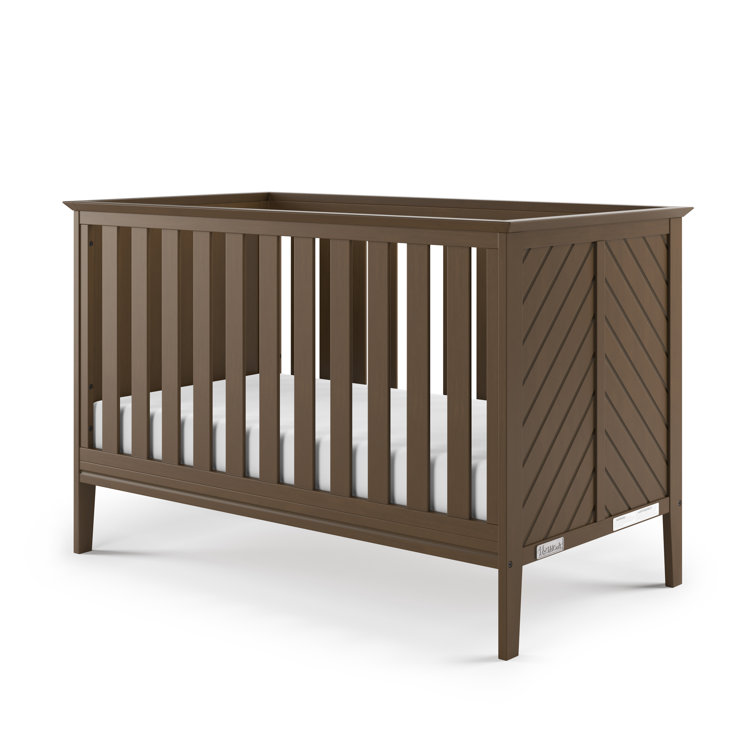 Matte White Convertible Crib and Dresser Nursery Set