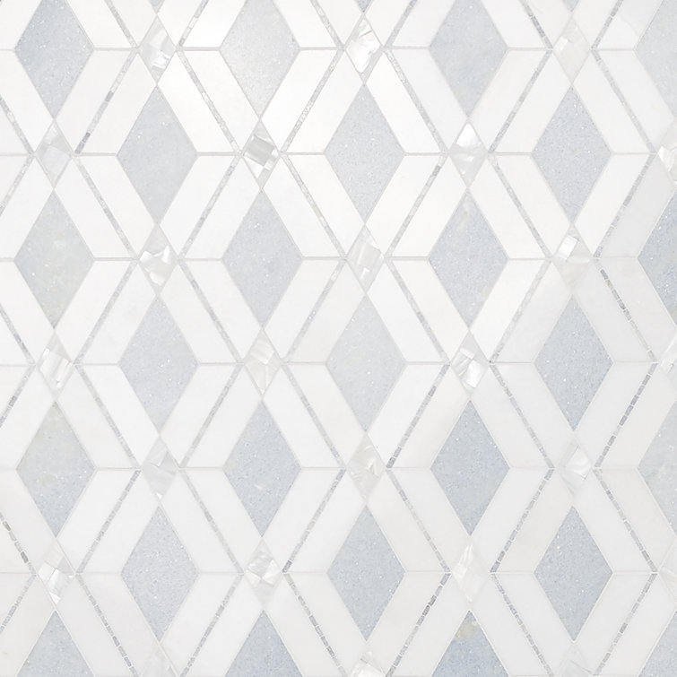 Spencer Blue Celeste Marble Mosaic Tile