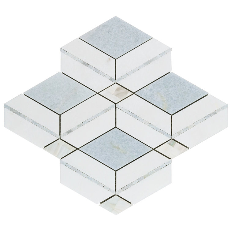Spencer Blue Celeste Marble Mosaic Tile