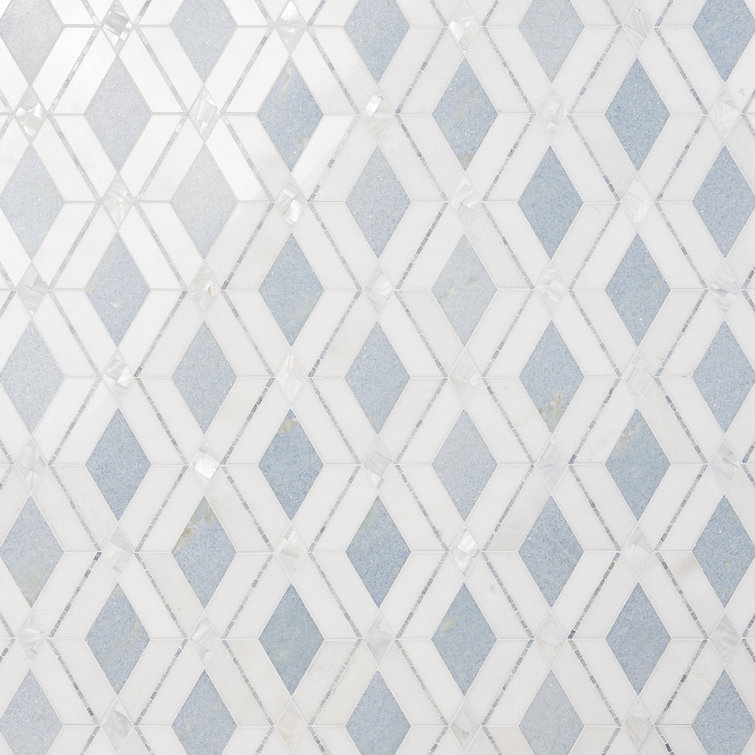 Spencer Blue Celeste Marble Mosaic Tile