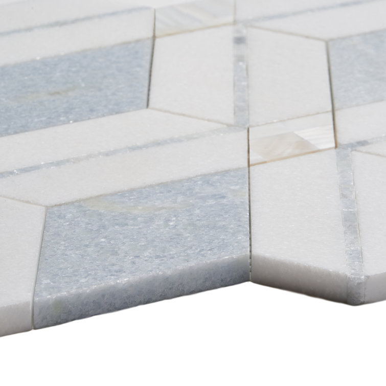 Spencer Blue Celeste Marble Mosaic Tile