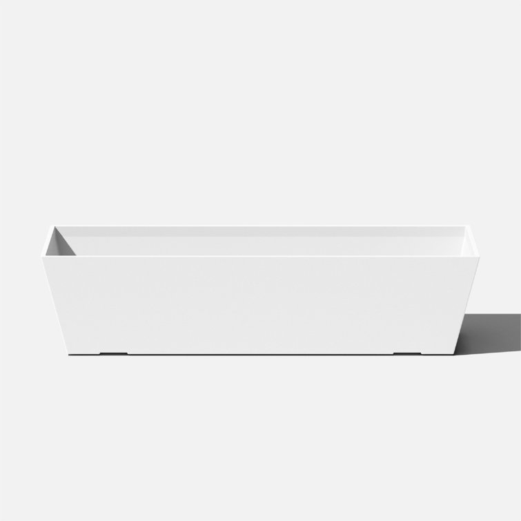 White 36" Recycled Plastic Indoor/Outdoor Window Box Planter