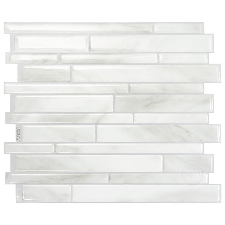White Gel Peel and Stick Mosaic Tile for Kitchen and Bathroom