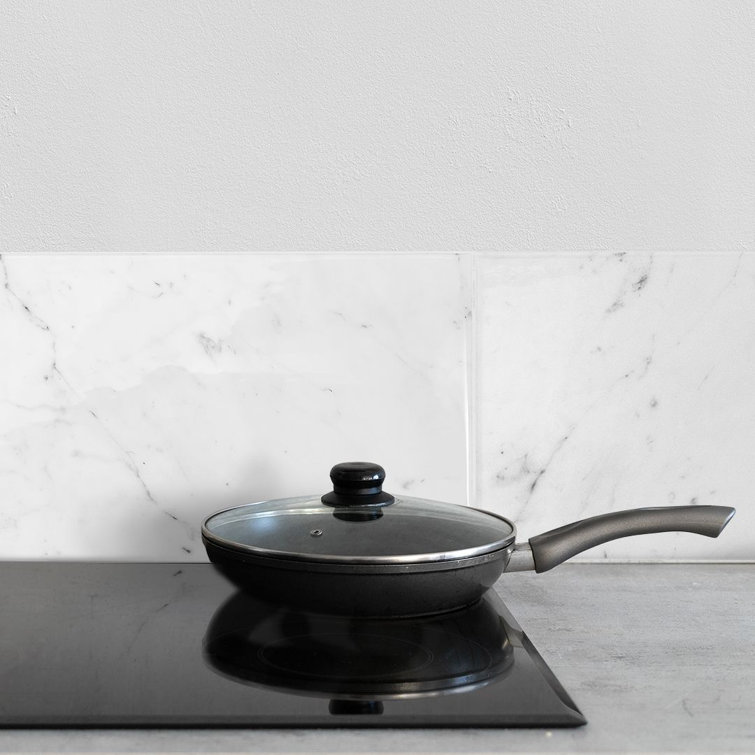 Glossy White Marble Peel and Stick Backsplash Tile
