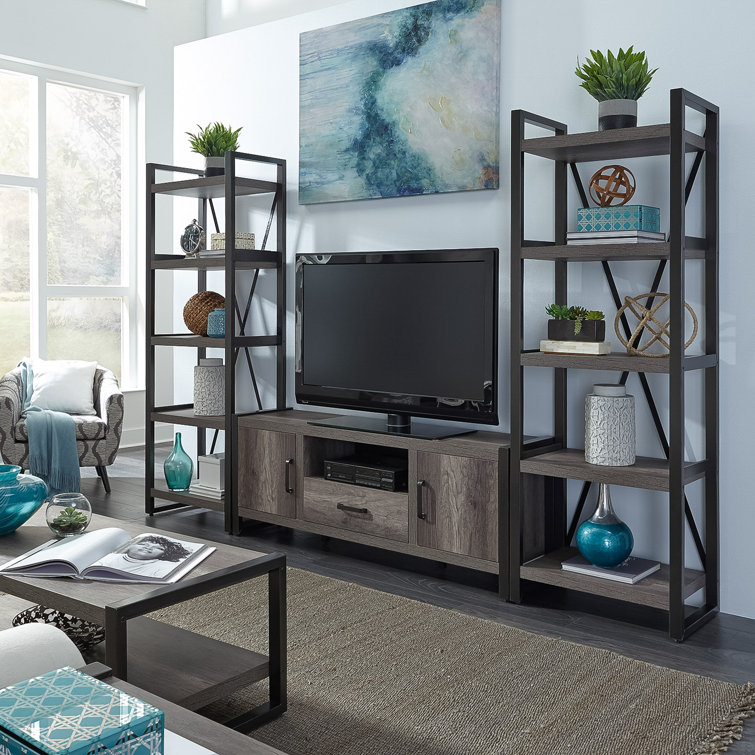 Greystone 118'' Modern Media Center with Metal & Wood Accents