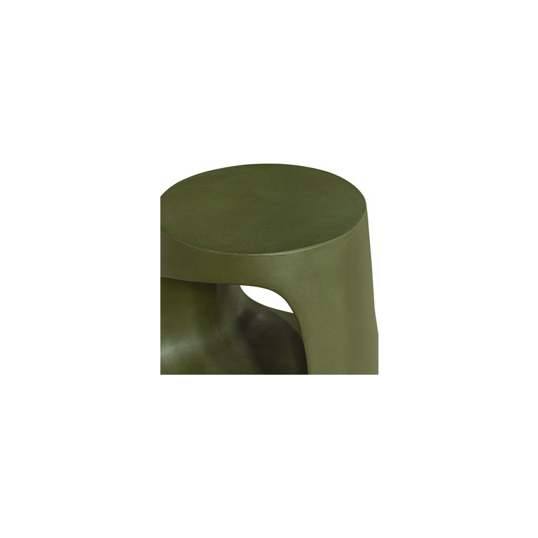 Green Concrete Backless Outdoor Bar Stool