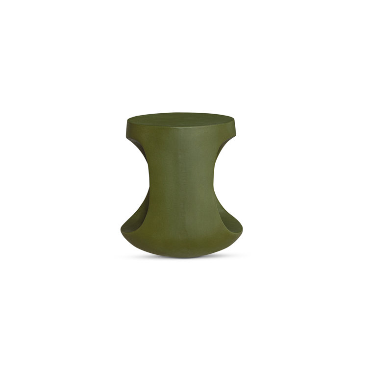 Green Concrete Backless Outdoor Bar Stool
