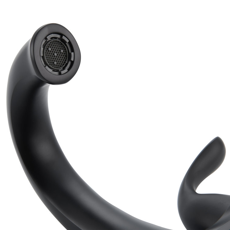 Matte Black Stainless Steel Centerset Bathroom Faucet with Drain
