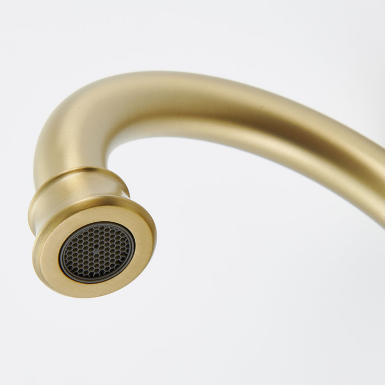 Brushed Gold Stainless Steel 4-Inch Centerset Bathroom Faucet