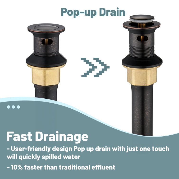Oil Rubbed Bronze 4-Inch Double Handle Bathroom Faucet Kit