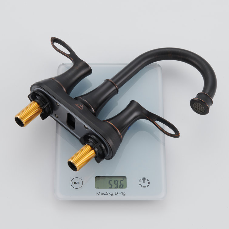 Oil Rubbed Bronze 4-Inch Double Handle Bathroom Faucet Kit