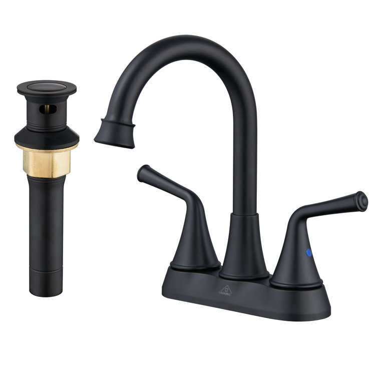 4-inch Centerset Bathroom Sink Faucet with Drain 1.2 GPM