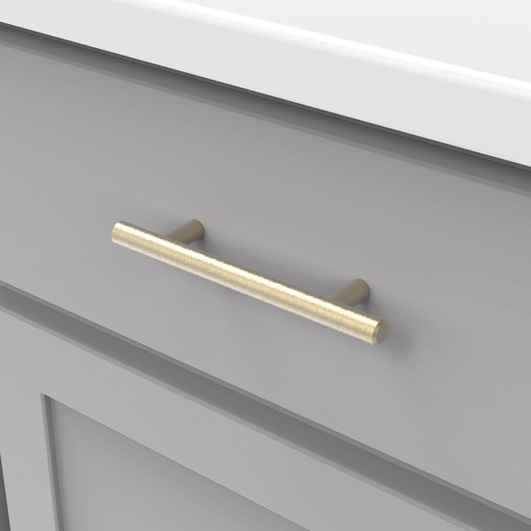 Champagne Bronze Satin Finish Modern Bar Pulls with Mounting Hardware
