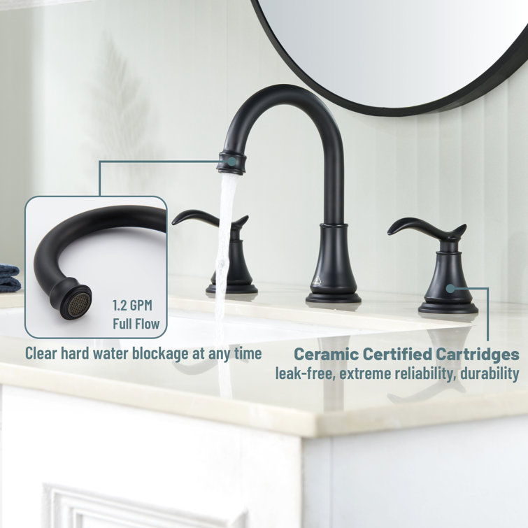 8-inch Widespread Faucet 2-handle Bathroom Faucet with Drain