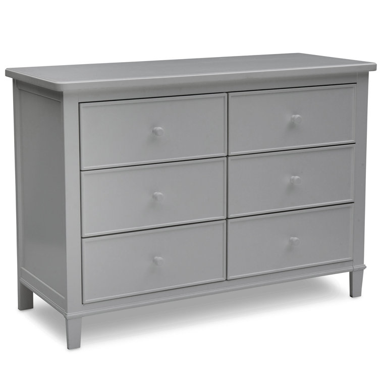 Gray Pine 6-Drawer Double Nursery Dresser