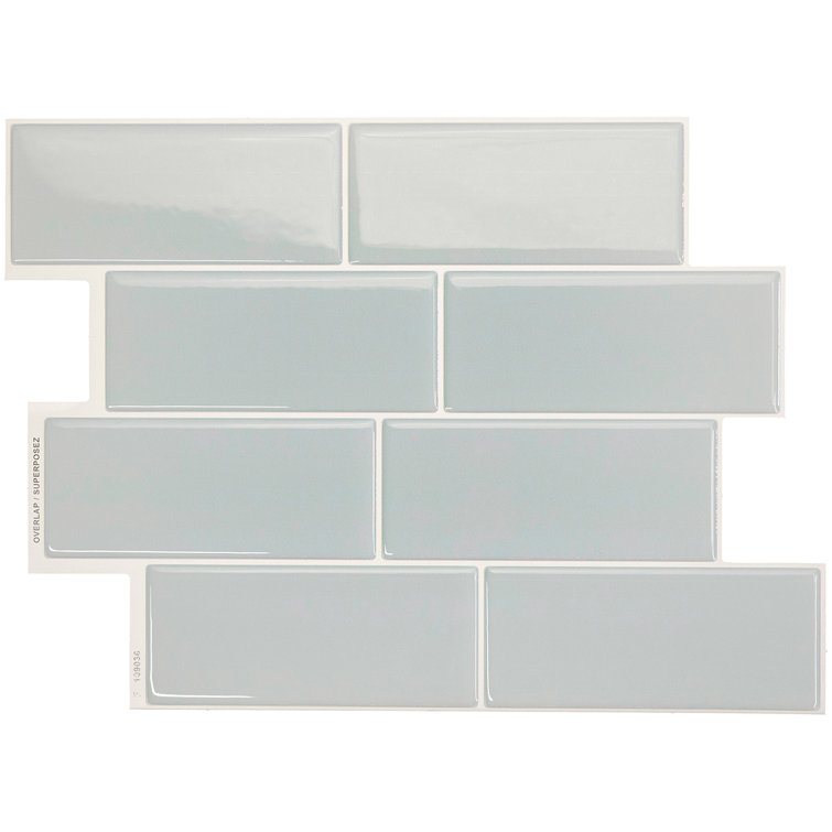 Metro Mia Gray Blue Peel and Stick Backsplash Tiles