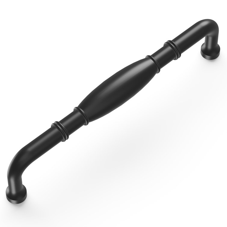 Matte Black Traditional Farmhouse Kitchen Cabinet Handles, 5-1/16"
