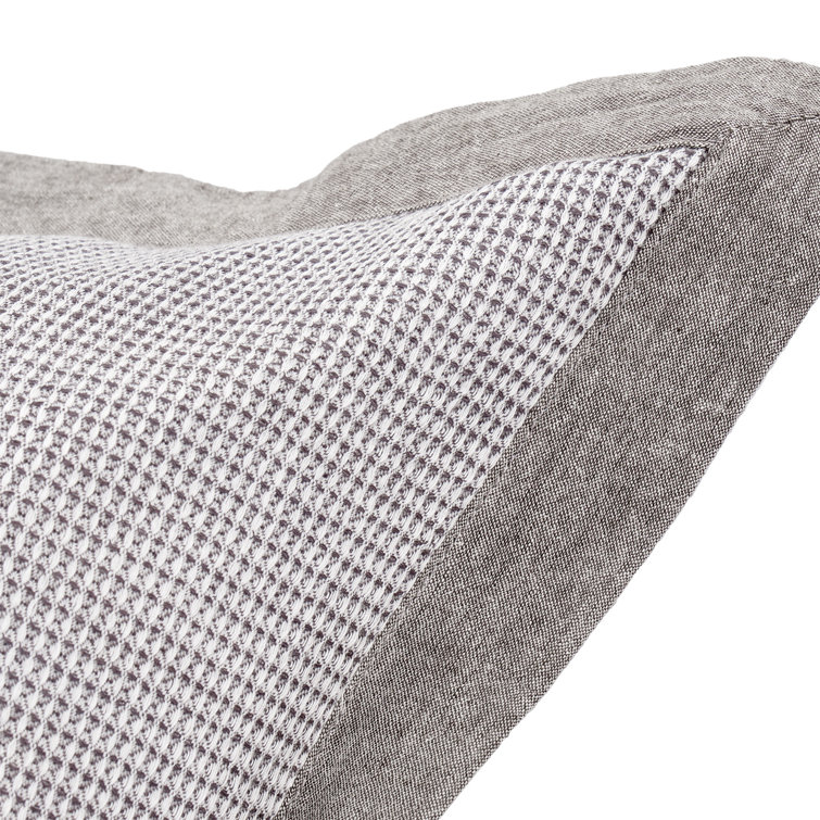 Gray Cotton Queen Size Striped Duvet Set