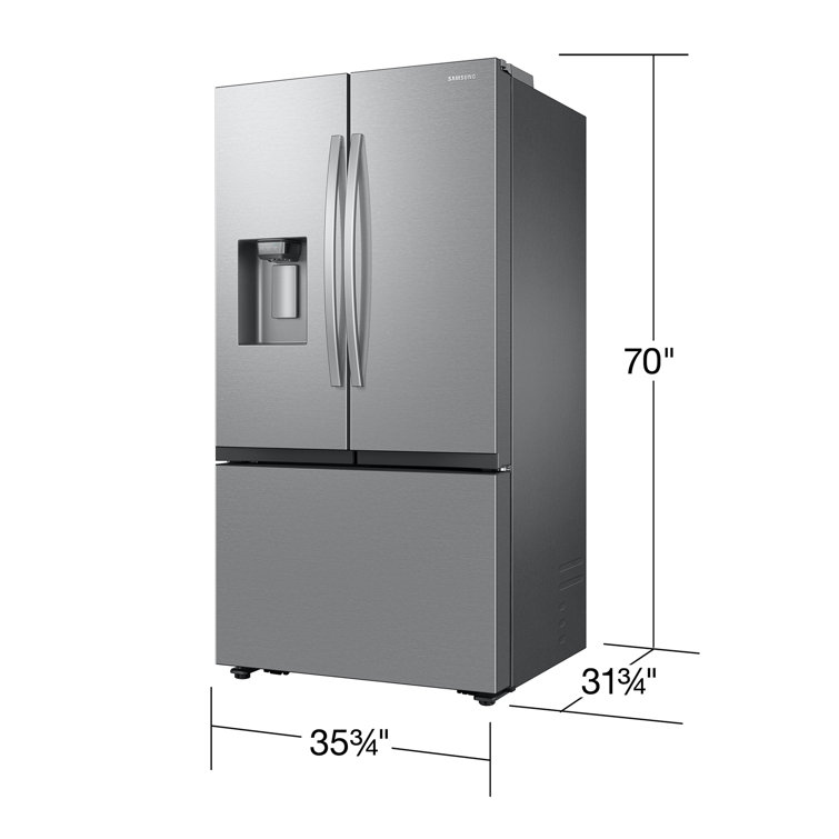 26 Cu Ft Stainless Steel French Door Refrigerator with Dual Ice Makers