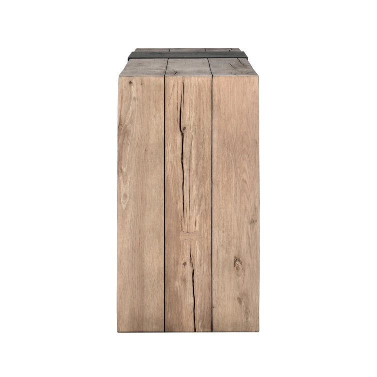 Danica Rectangular Black and Brown Oak Console Table