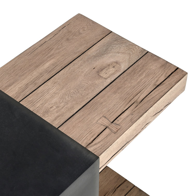 Danica Rectangular Black and Brown Oak Console Table