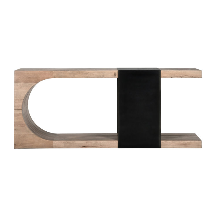 Danica Rectangular Black and Brown Oak Console Table