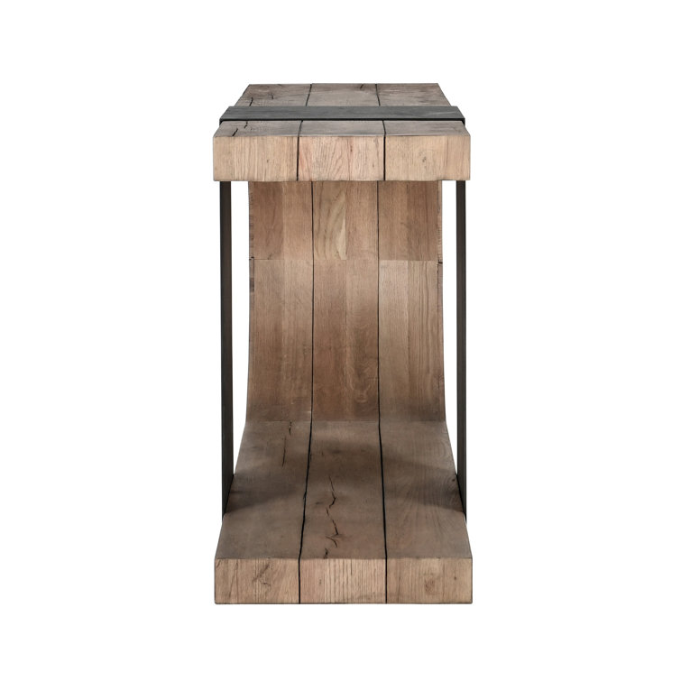 Danica Rectangular Black and Brown Oak Console Table