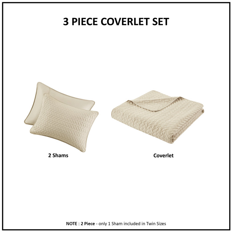 Luxurious Linen Velvet Queen Quilt and Sham Set