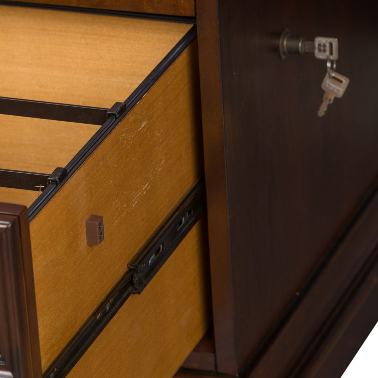 Brown Solid Wood Traditional Executive Desk with Drawers