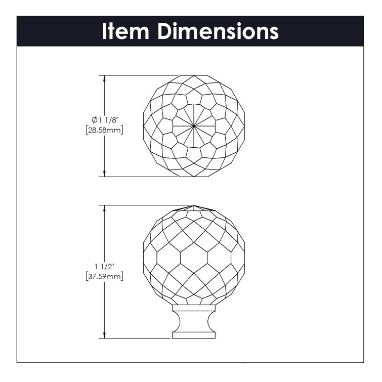 Polished Brass and Clear Acrylic Round Cabinet Knob
