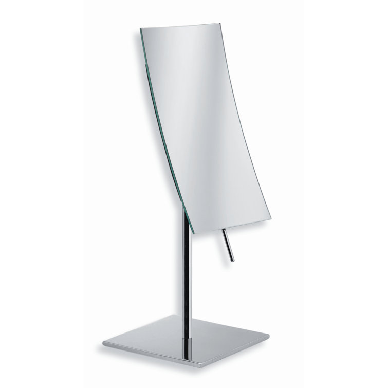 Chrome Brass Freestanding Rectangle Countertop Mirror