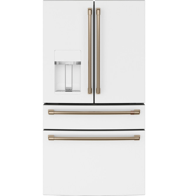 Matte White Smart French Door Refrigerator with Ice Maker