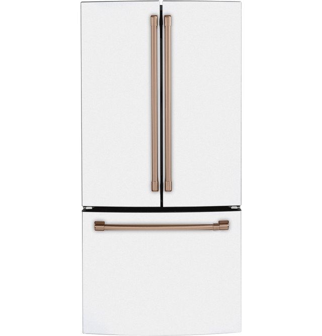 Matte White Smart French Door Refrigerator with Ice Maker