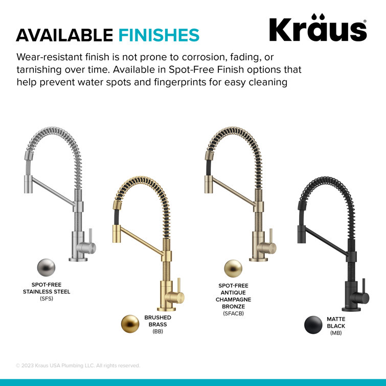 Spot-Free Stainless Steel Single Handle Drinking Water Filter Faucet