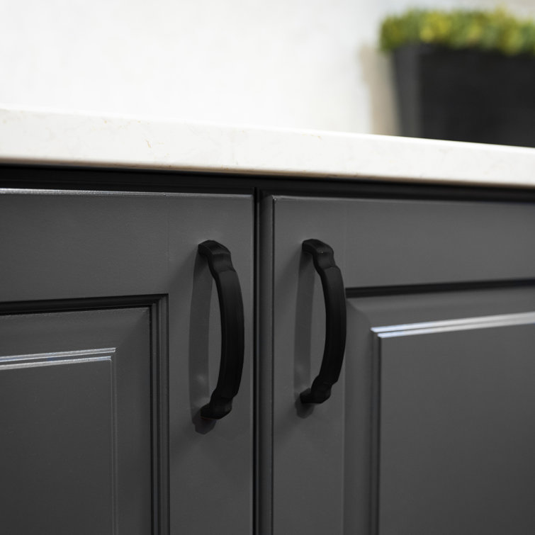 Matte Black Traditional Cabinet Pulls with Mounting Hardware, 10-Pack