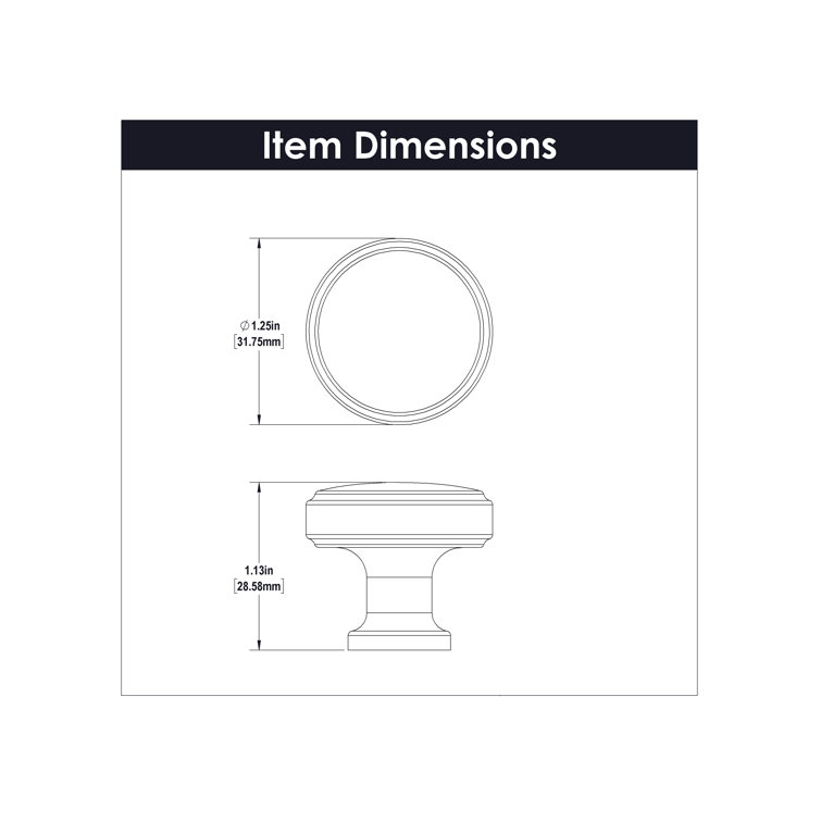 Satin Nickel Round Cabinet Knobs 10-Pack