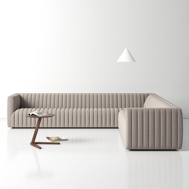 Brandt 3-Piece Orly Natural Polyester Modular L-Sectional