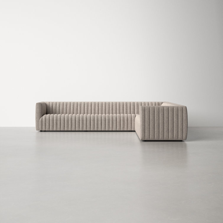 Brandt 3-Piece Orly Natural Polyester Modular L-Sectional