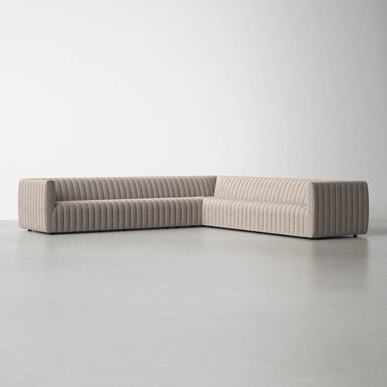 Brandt 3-Piece Orly Natural Polyester Modular L-Sectional